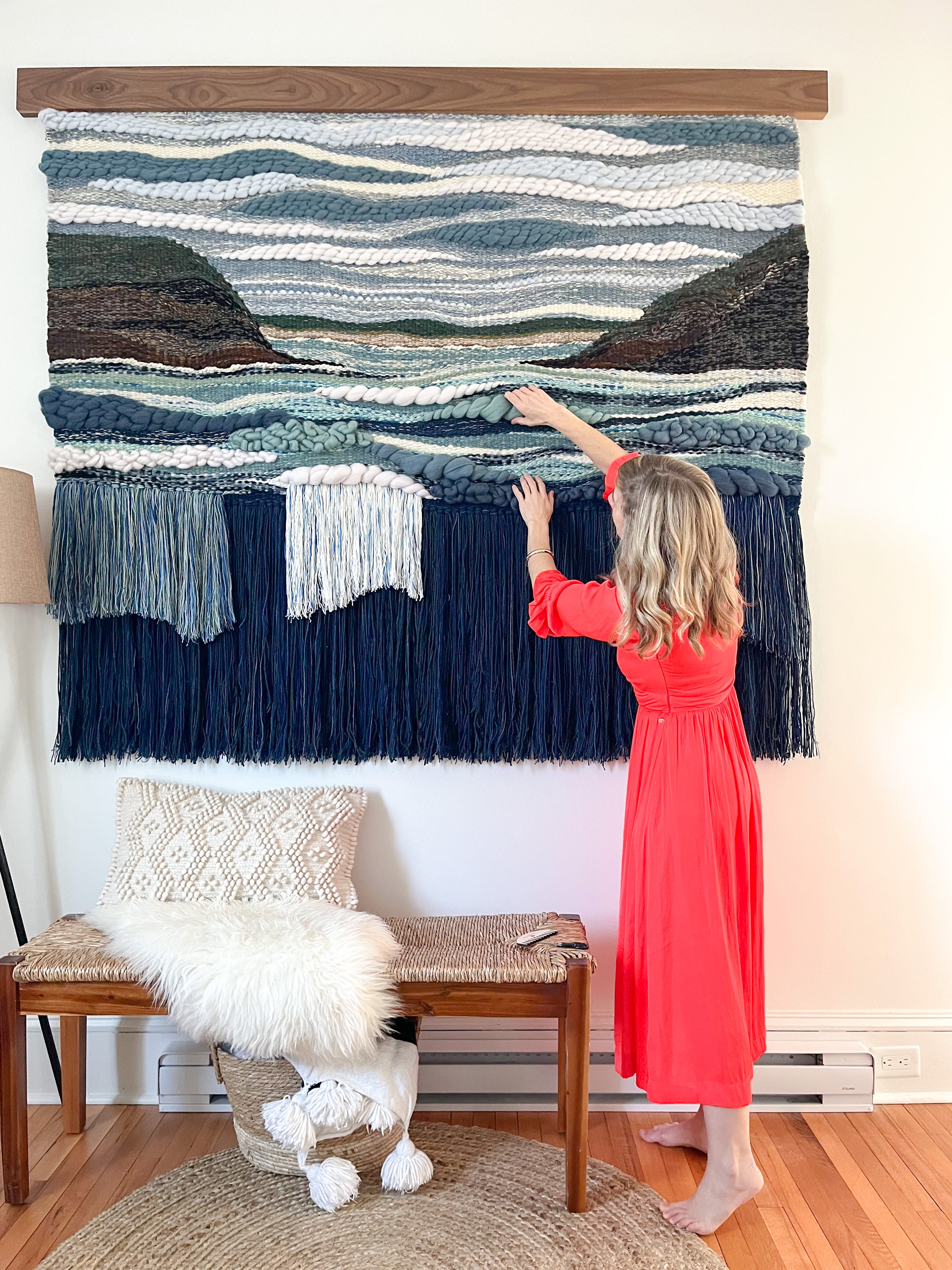 Handwoven tapestry discount